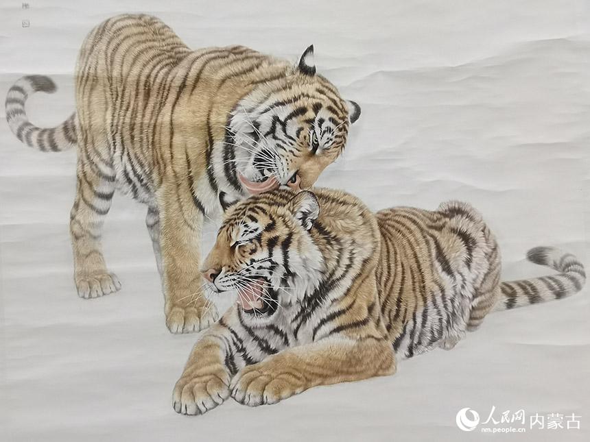 參展作品。人民網 王慧攝