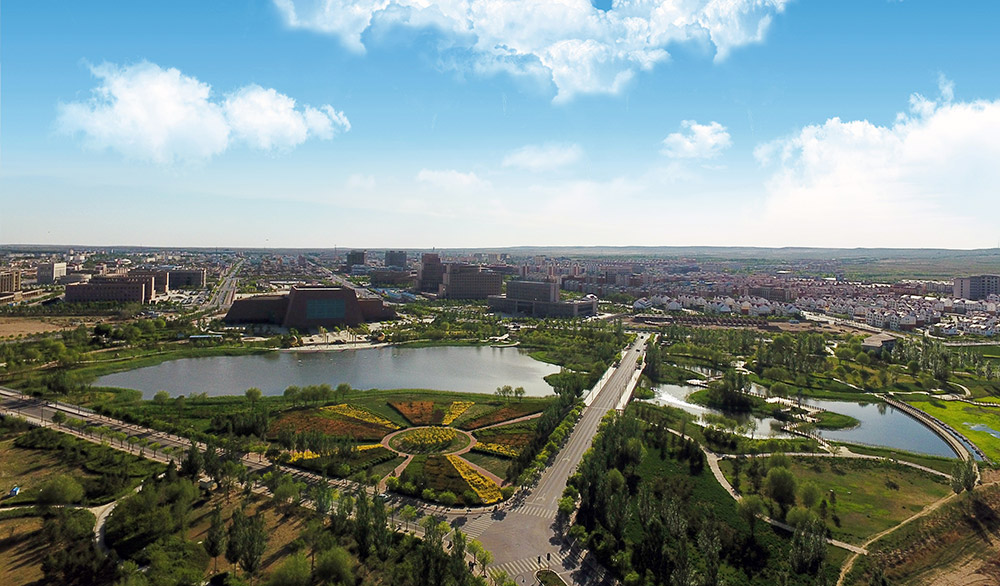 航拍鄂托克旗烏蘭鎮