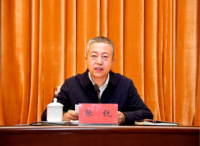 市委副書記、市長張銳主持會議。