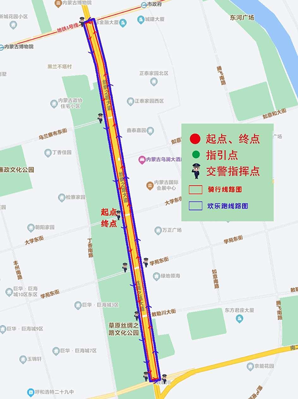 “一路生花”賞春歡樂跑線路圖。