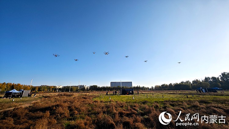無人機飛行展示。人民網記者 張雪冬攝