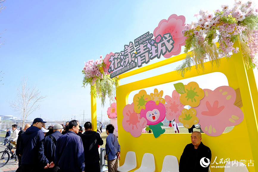 4月19日，呼和浩特市“開往春天的巴士2.0”賞花公交專線運營。人民網記者 劉藝琳攝