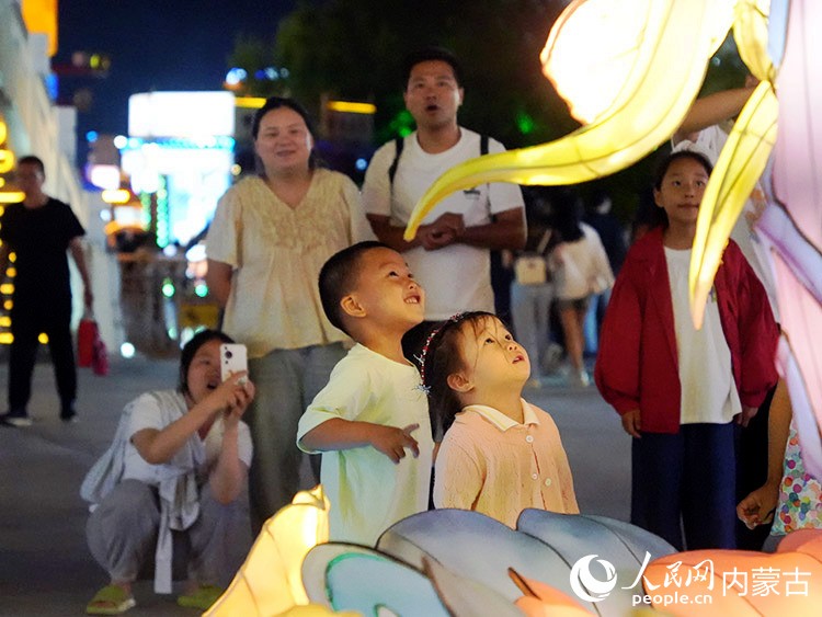 街區(qū)中造型各異的彩燈，吸引市民和游客。人民網(wǎng)記者 張力洋攝