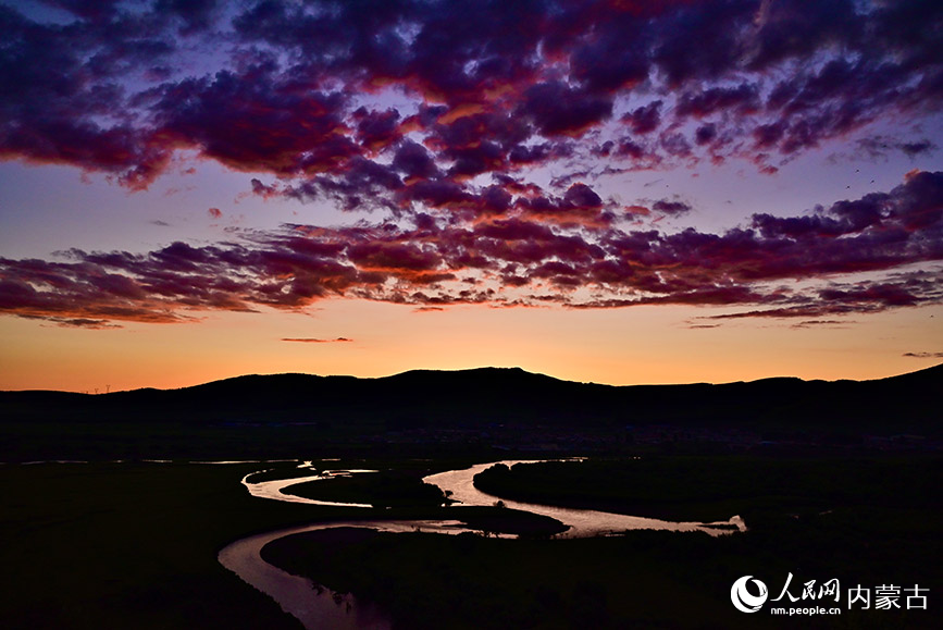 免渡河國家濕地公園日出前景色。實習生 張雅新攝