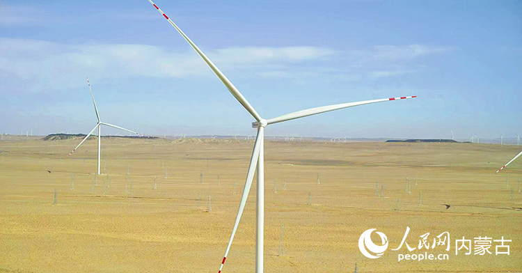 風(fēng)力發(fā)電機組在“沙戈荒”地區(qū)應(yīng)用廣泛。明陽北方智慧能源(內(nèi)蒙古)有限公司供圖