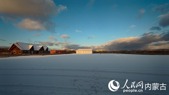 冬季的呼倫貝爾根河機場。人民網記者 張力洋攝